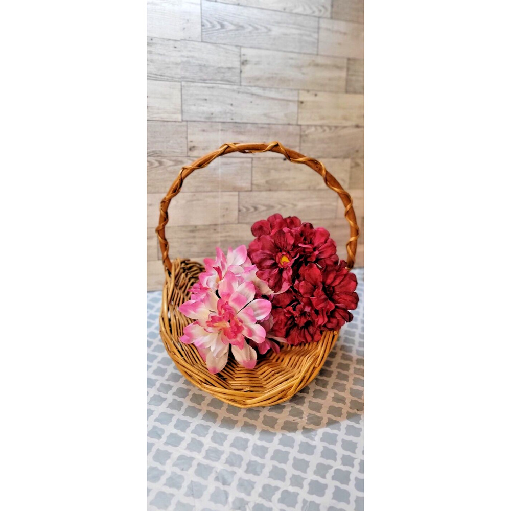 Wicker Basket Country Flower Gathering Herb Garden Market Madeira Portugal